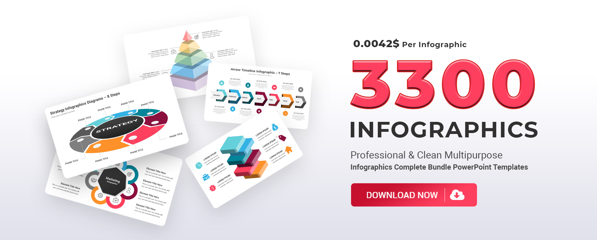 Linear Infographics PowerPoint Template Diagrams - 1