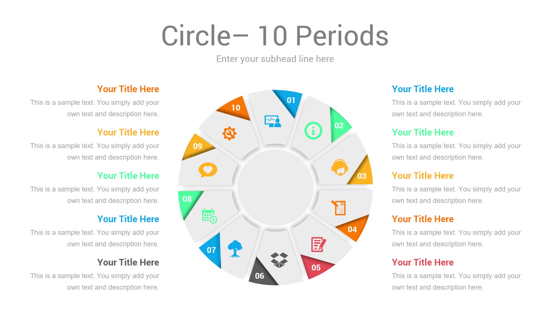 Business Circle Infographic 10 Periods