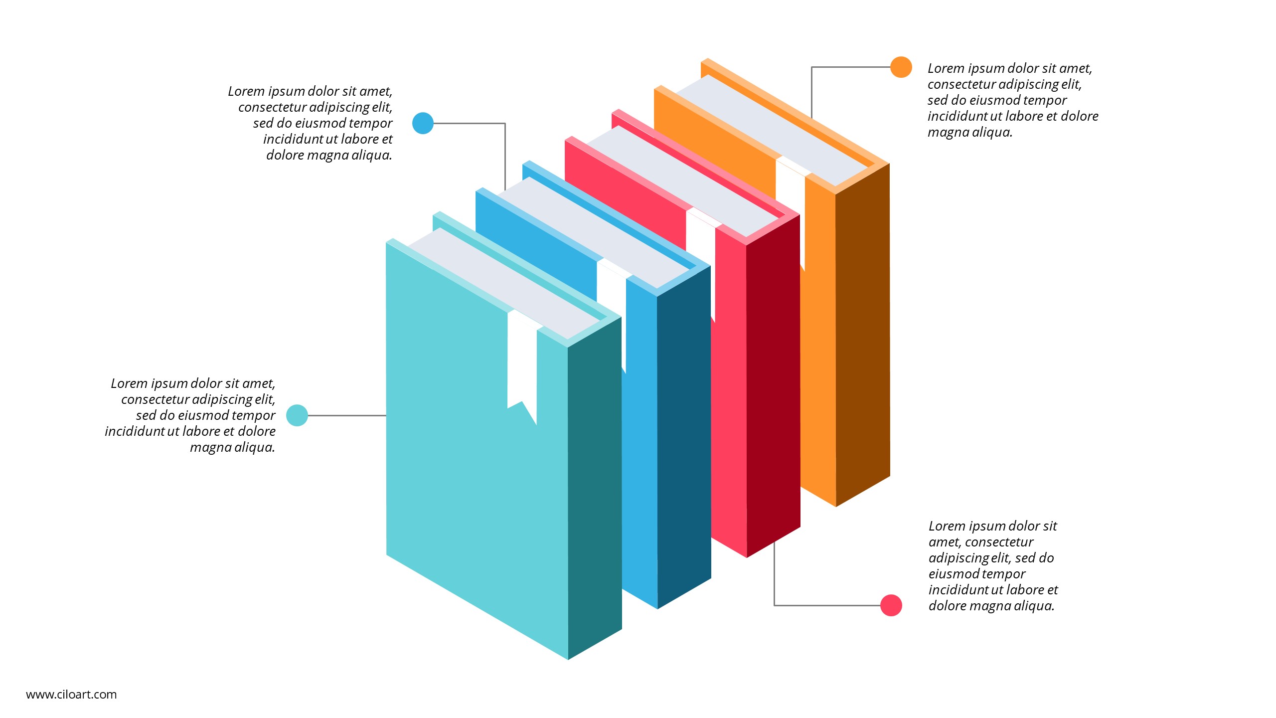 Stacked Books Infographics - Free PowerPoint Template Designs