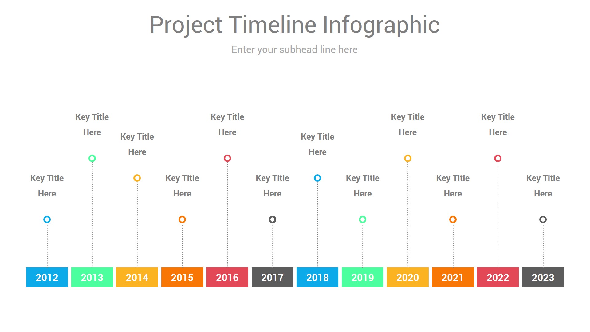 Yearly timeline powerpoint infographic