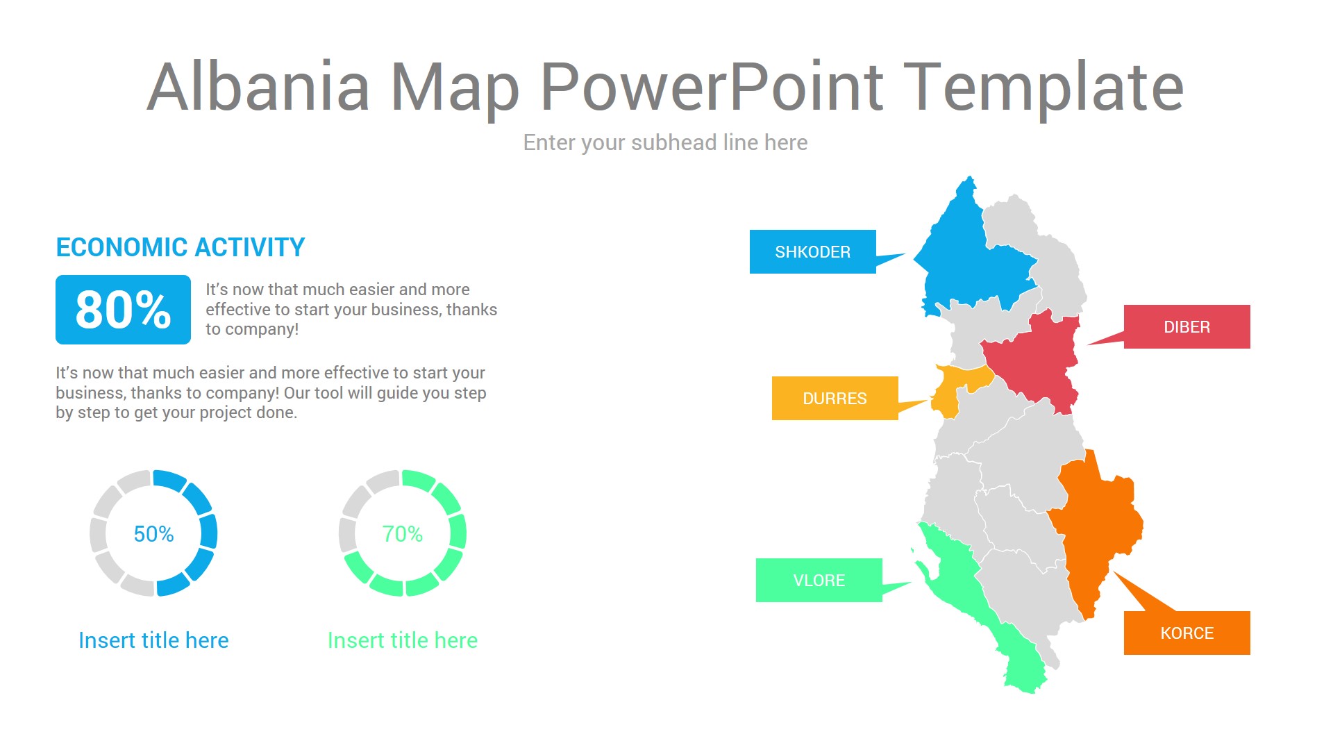 Albania Map PowerPoint Template Albania Map PowerPoint Template