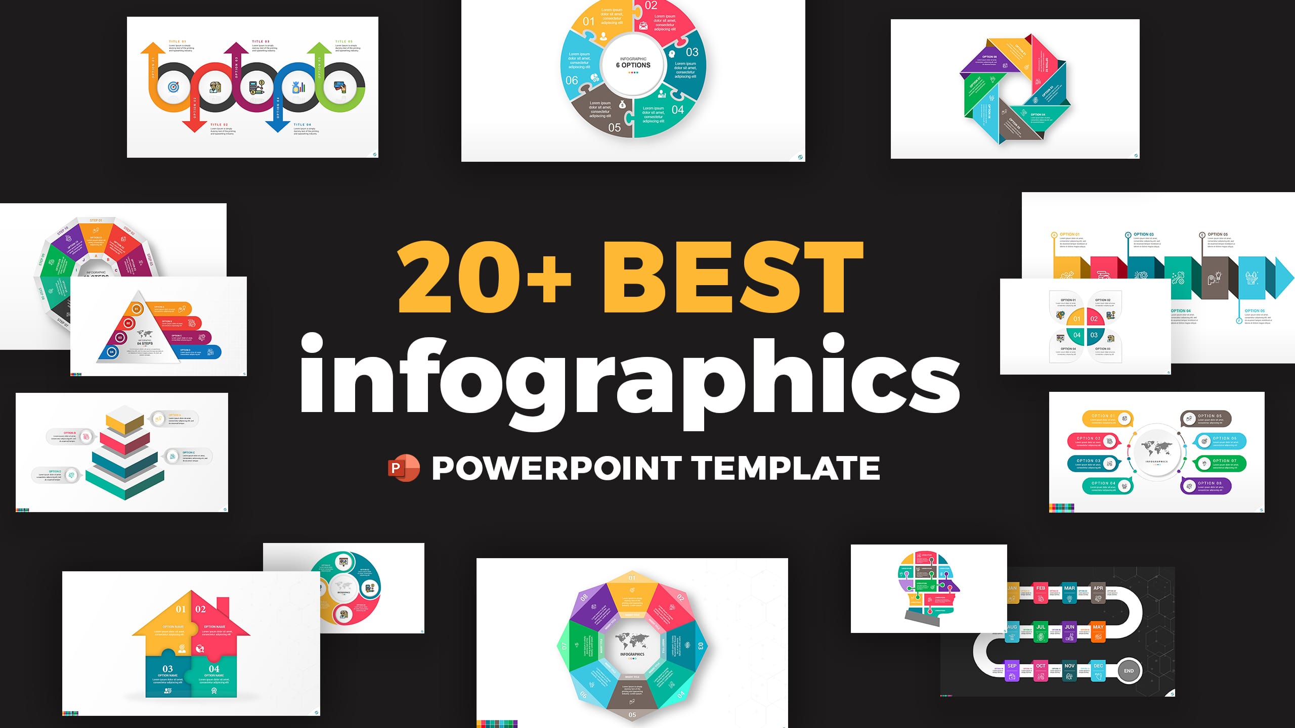 20+ Best Infographics PowerPoint Template Design for Presentation