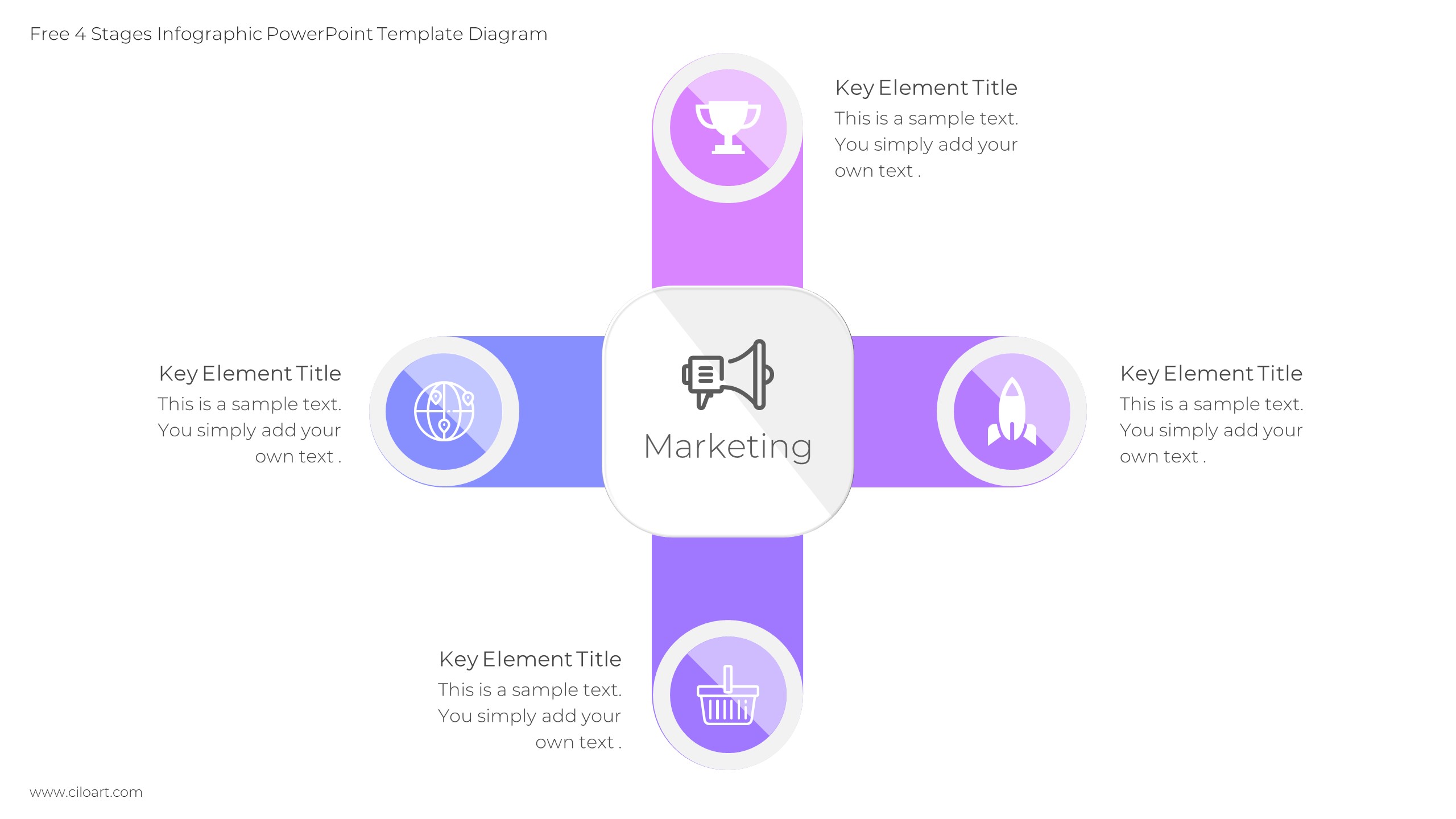 Free 4 Stages Infographic PowerPoint Template Diagram