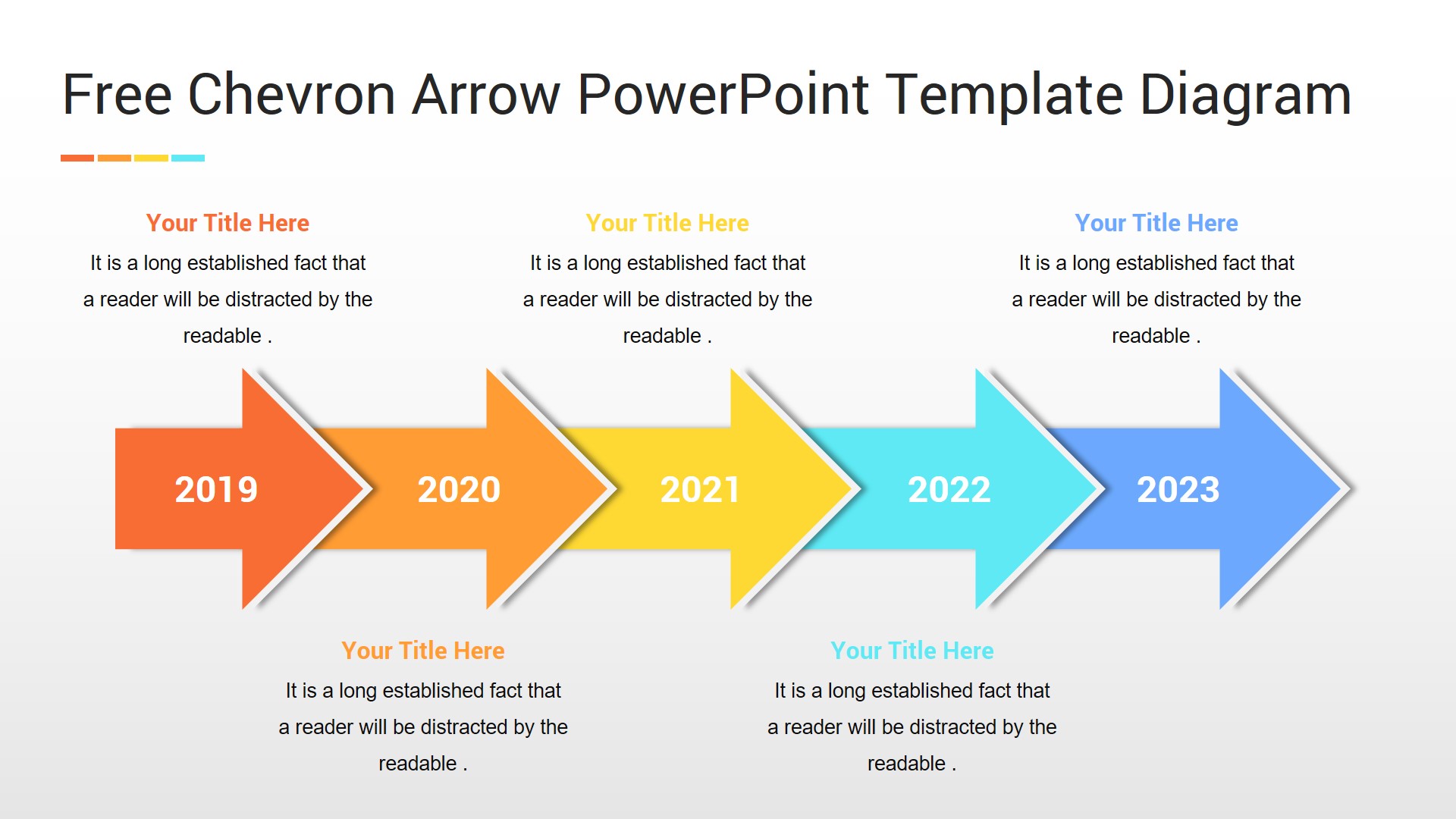 Free Chevron Arrow PowerPoint Template Diagram  CiloArt With Regard To Powerpoint Chevron Template