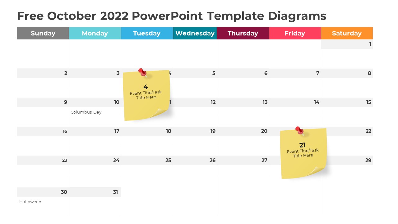 Free October 2022 PowerPoint Template Diagrams