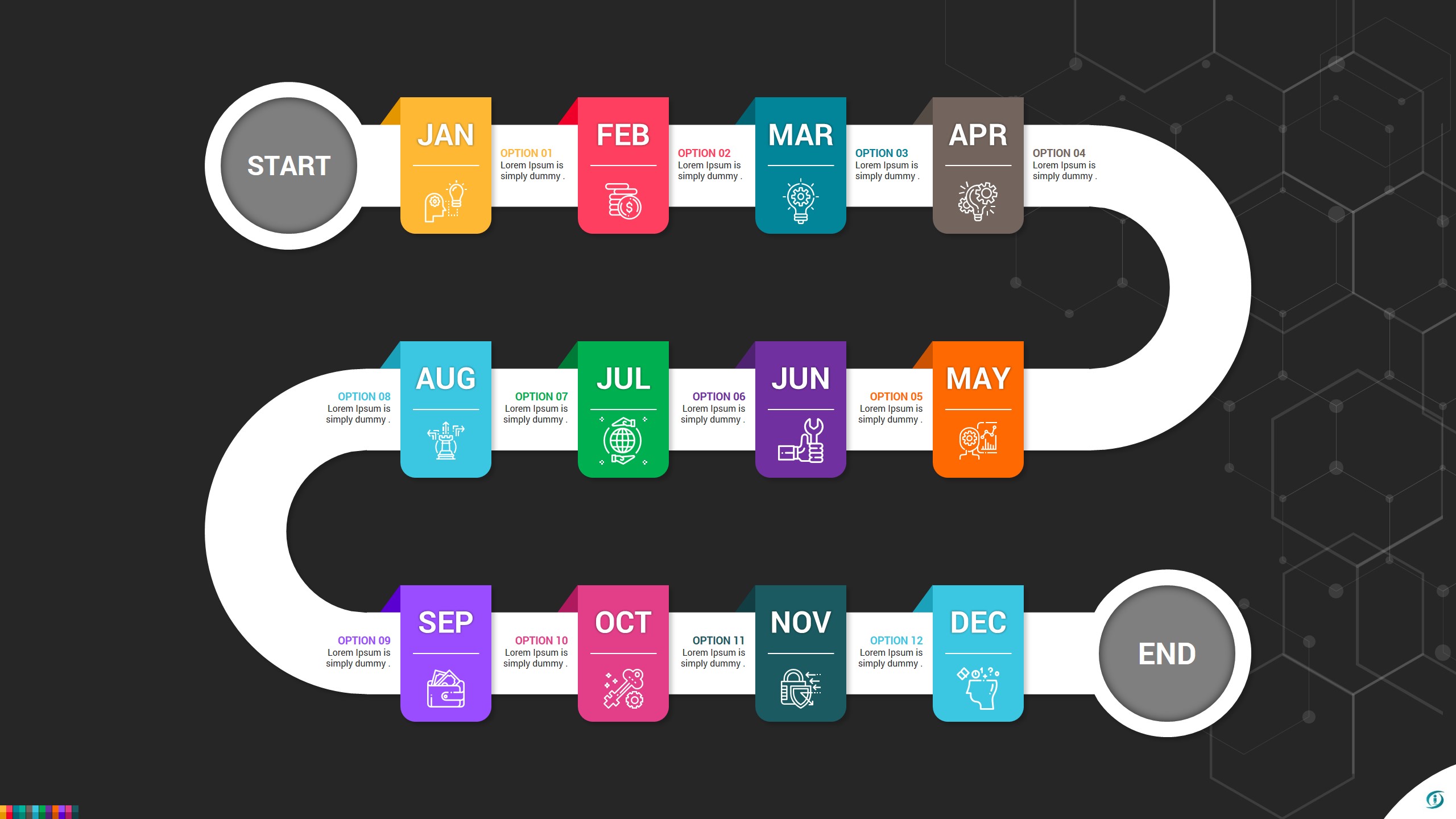 Free Process Roadmap Timeline Infographics For PowerPoint Templates CiloArt