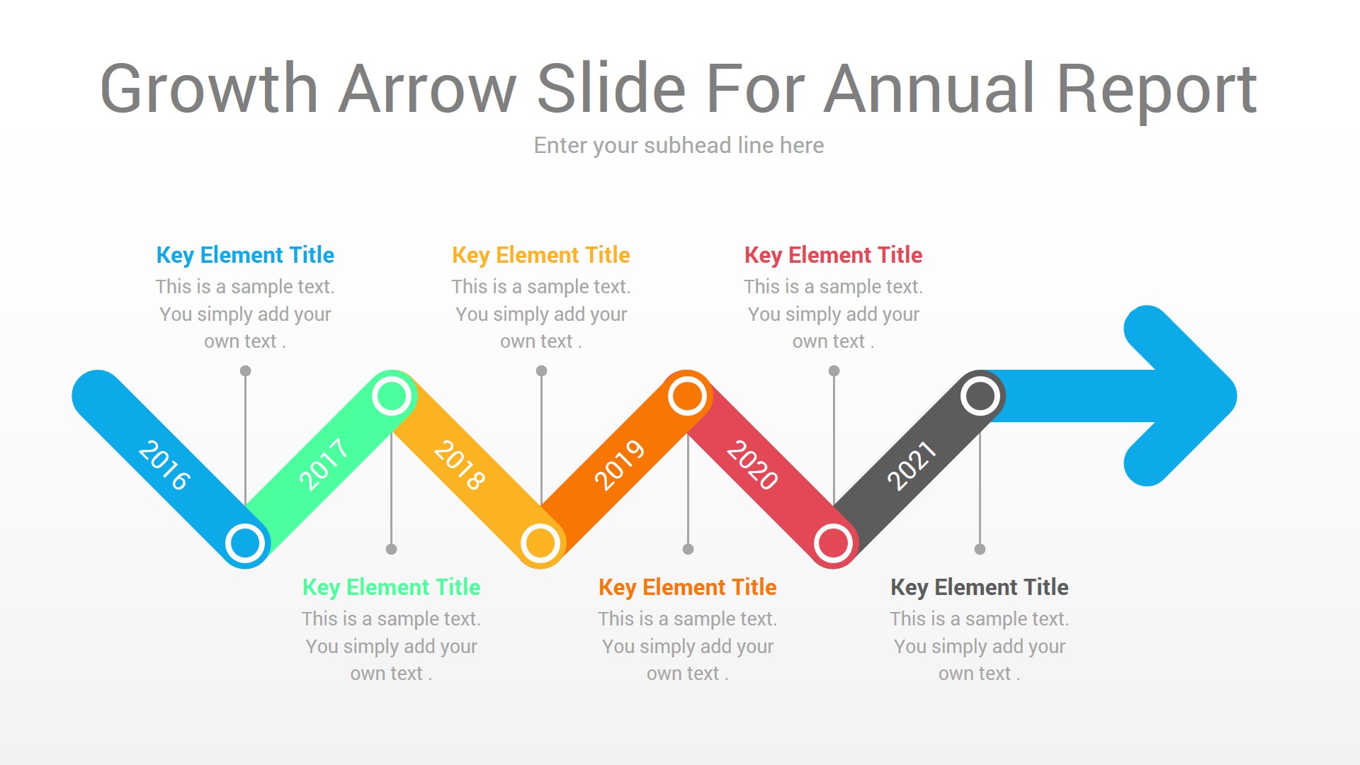 growth arrow slide for annual report