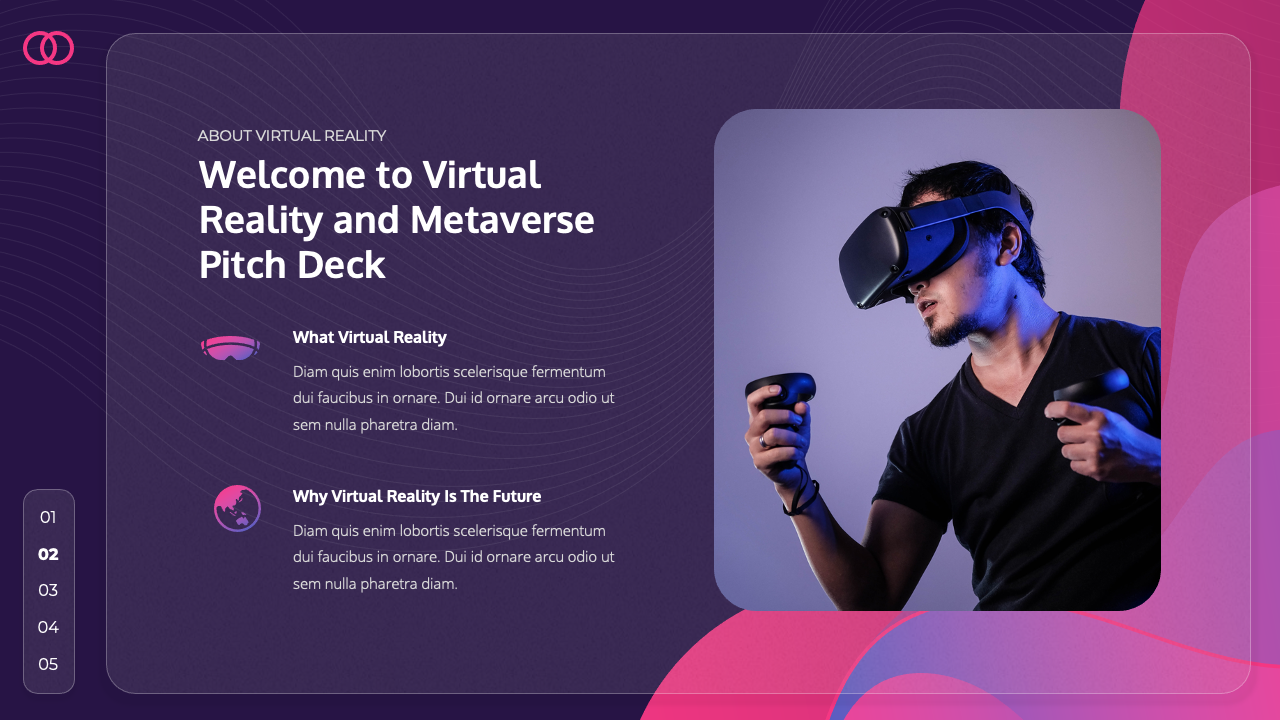 Metavers Virtual Reality & Metaverse Pitch Deck PowerPoint Template*