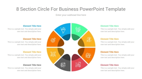 8 Section circle for business powerpoint template
