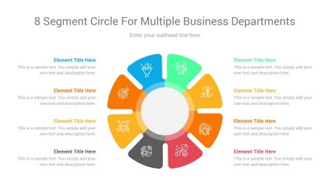 8 Segment circle for multiple business departments
