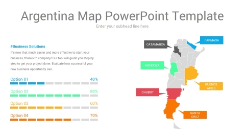 Argentina map powerpoint template