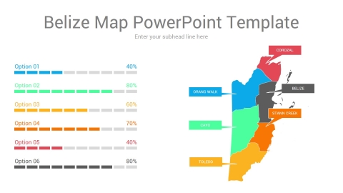 Belize map powerpoint template