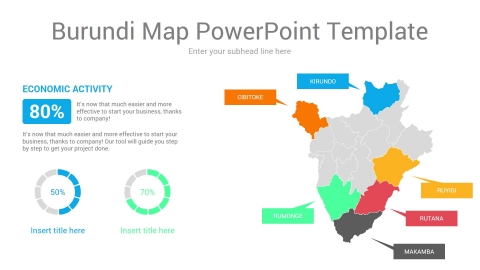 Burundi map powerpoint template