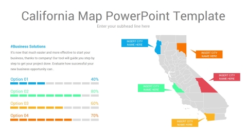 California map powerpoint template