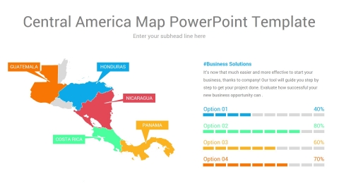 Central America map powerpoint template