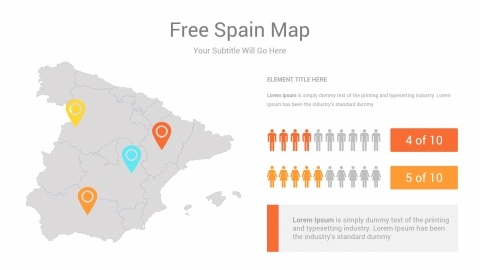 Free Spain Map PowerPoint Template