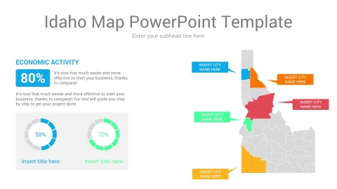 Idaho map powerpoint template
