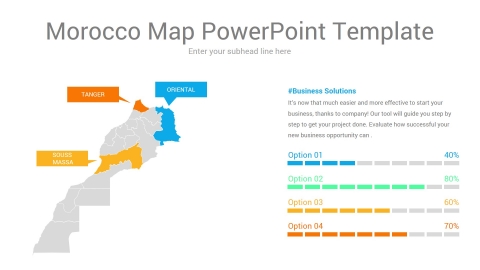 Morocco map powerpoint template
