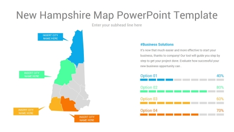 New Hampshire map powerpoint template
