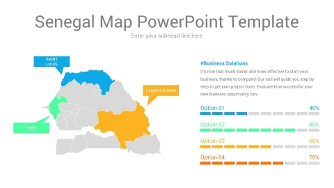 Senegal map powerpoint template
