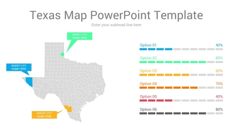 Texas map powerpoint template