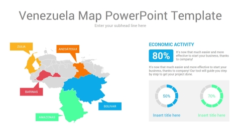 Venezuela map powerpoint template