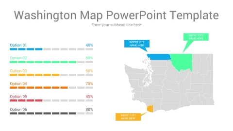 Washington map powerpoint template