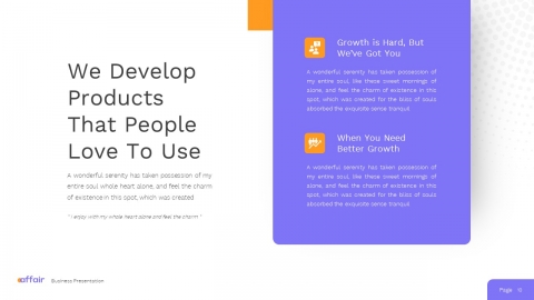 Affair Business Consulting PowerPoint Template