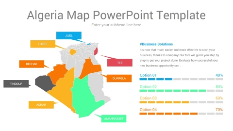Algeria map powerpoint template
