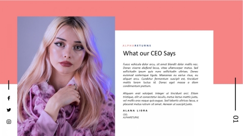 Alphareturns Creative Business PowerPoint Template