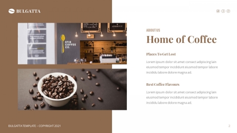 Bulgatta Coffee Shop & Cafe PowerPoint Template