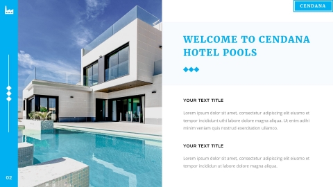Cendana Hotel Pools Powerpoint Template