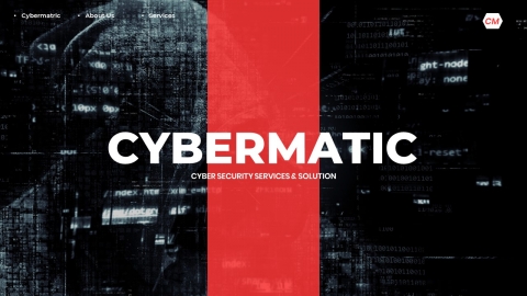Cybermatic Cybersecurity Service and Solution PowerPoint Template