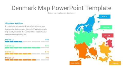 Denmark Map PowerPoint Template 