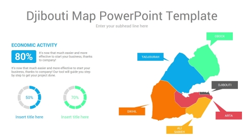 Djibouti map powerpoint template