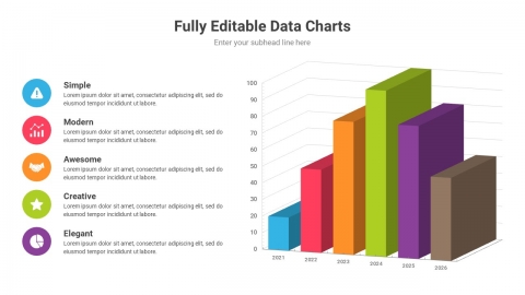 Editable Data Charts PowerPoint Presentation Template