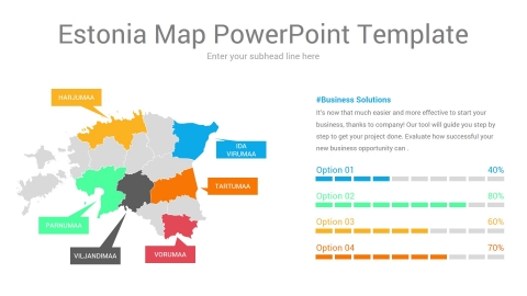 Estonia Map PowerPoint Template 