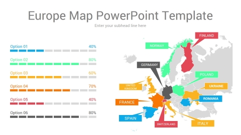 Europe Map PowerPoint Template