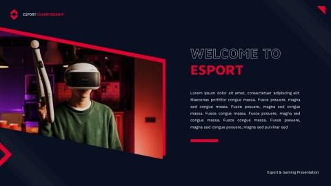 Fire Space Esport & Gaming Powerpoint Template