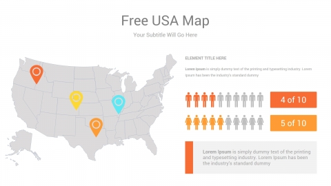 Free USA Map PowerPoint Template