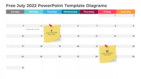 Free July 2022 PowerPoint Template Diagrams