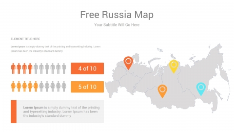 Free Russia map PowerPoint Template
