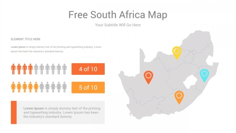 Free South Africa map PowerPoint Template
