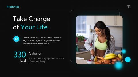 Freshness Healthy Lifestyle Clean PowerPoint Template