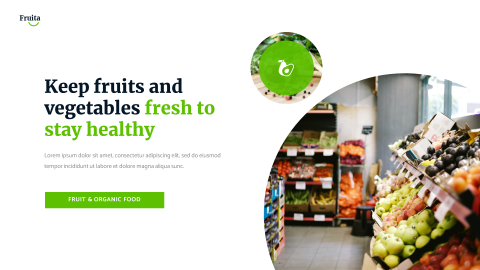 Fruit Vegetable & Organic Food PowerPoint Template