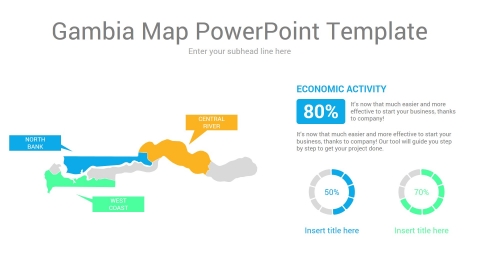 Gambia map powerpoint template