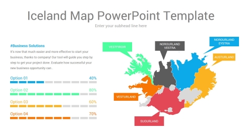 Iceland Map PowerPoint Template 
