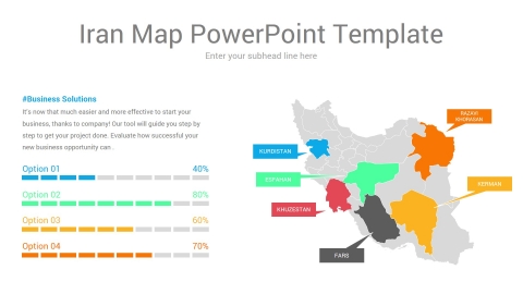 Iran map powerpoint template