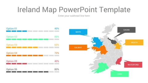 Ireland Map PowerPoint Template 