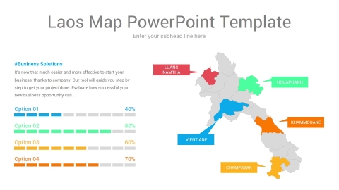 Laos map powerpoint template